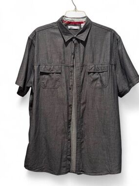 John Henry Short-Sleeve Button-Down Shirt - Charcoal